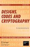 Designs, Codes and Cryptography（或：DESIGNS CODES AND CRYPTOGRAPHY）《设计、编码与密码学》
