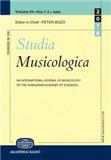 STUDIA MUSICOLOGICA《匈牙利科学院音乐学研究》