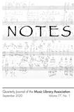 Notes《旋律: 音乐图书馆协会季刊》