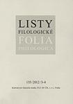 Listy filologické（或：LISTY FILOLOGICKE）《哲学通报》