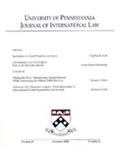 University of Pennsylvania Journal of International Law《宾夕法尼亚大学国际法杂志》