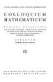 Colloquium Mathematicum《数学学术讨论会》