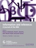 Information and Inference: A Journal of the IMA（或：INFORMATION AND INFERENCE-A JOURNAL OF THE IMA）《信息与推理：英国应用数学学会杂志》