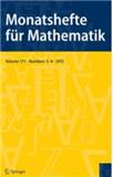 Monatshefte für Mathematik（或：MONATSHEFTE FUR MATHEMATIK）《数学月刊》