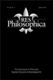 Res Philosophica《哲学研究》