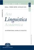 Acta Linguistica Academica《语言学学术学报》（原：ACTA LINGUISTICA HUNGARICA）