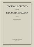 GIORNALE CRITICO DELLA FILOSOFIA ITALIANA《意大利哲学评论记事》