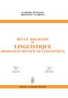 Revue roumaine de linguistique-Romanian Review of Linguistics《罗马尼亚语言学杂志》
