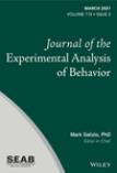 JOURNAL OF THE EXPERIMENTAL ANALYSIS OF BEHAVIOR《行为实验分析杂志》