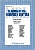 Mathematical Research Letters《数学研究快报》
